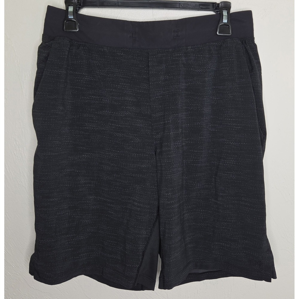 Lululemon THE Shorts Mens Medium Black Lined 9" Inseam Running Gym LM7AAUSX